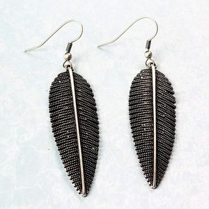 Bohemian Metal Tribal Feather Tibetan Earrings